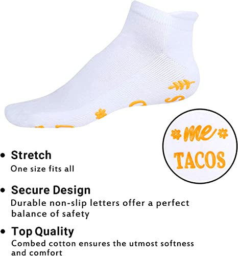 Women's Taco Socks, Mexican Theme Socks, Taco Gifts, Taco Lover Presents, Gifts For Women Who Have Everything, Ladies Socks, Taco Tuesday, Food Socks