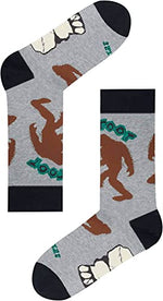 Men's Novelty Gray Funny Bigfoot Socks Space Gifts