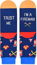 Firefighter Gifts for Men, Cool Fireman Socks, Fire Dept Gifts, Fire Chief Gifts, Gift for Fire Fighters and Retired Firefighters, Flame Socks Fire Socks