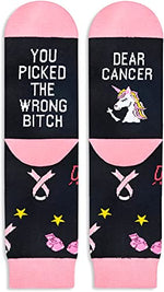 Unisex Breast Cancer Socks, Cancer Awareness Socks, Chemo Socks, Inspirational Gifts for Breast Cancer Survivor, Chemo Gifts, Survivor Gifts
