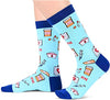 Novelty Crew Socks for Med Students, Unisex Funny Socks, Health Theme Socks, Gifts for Doctors, Medical Themed Gifts for Healthcare Workers, Gifts for Nurses, Medic Gift