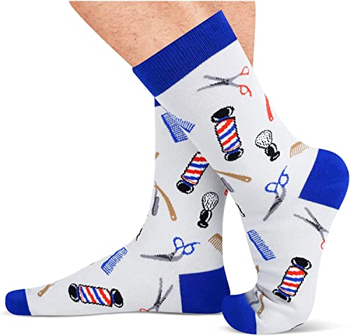 Men's Barber Socks, Stylish Gifts for Barbers, Hair Stylists, and Hairdressers, Best Barber Gifts for Men, Hair Stylist Gifts, Presents for Hairdressers