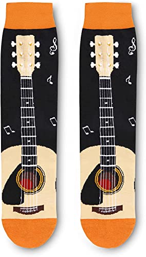 Musician Gifts Electric Guitar Socks Music Lover Gifts Guitarist Gifts Rock Socks Novelty Crew Socks,Gift for Men Who Love Guitar
