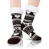 Fuzzy Cozy Fluffy Socks with Grips for Women Girls, Winter Cabin Warm Comfy Plush House Socks, Women's Sherpa Socks, Slipper Socks, Christmas Socks