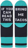 Funny Taco Socks for Men Who Love Taco, Novelty Taco Gifts, Men's Gag Gifts, Gifts for Taco Lovers, Taco Tuesday, If You Can Read This, Bring Me Tacos Socks