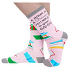 Funny Reading Socks for Women, Novelty Women's Book Printed Socks, Best Gifts for Book lovers, Gift For Middle School, High School, College, Grad School, Phd Students