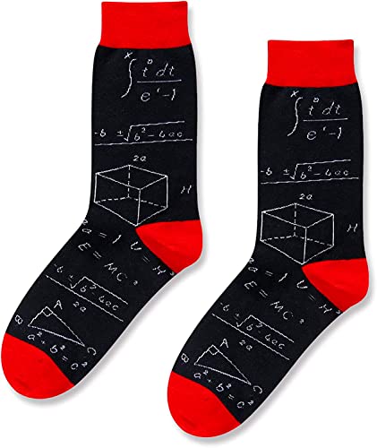 Men's Math Socks, Funny Gift for Math Lovers, College & High School Students, Physicists, Mathematicians, Accountants, Actuaries, Best Math Teacher Gifts, , Teacher's Day Gifts
