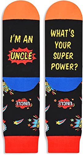 Great Best Uncle Gifts from Niece Nephew, Uncle Birthday Gifts, Fathers Day Gift for Uncle, Men Fluffy Socks, Cool Uncle Awesome Uncle Gifts, Novelty Silly Socks for Men