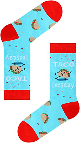 Women's Taco Socks, Mexican Theme Socks, Taco Gifts, Taco Lover Presents, Thank You Gifts For Women,Taco Tuesday, Mothers Day Gifts, Fast Food Socks