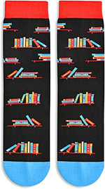 Unisex Novelty Black Crazy Librarian Socks Librarian Gifts