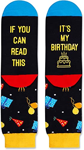 Funny Fun Birthday Gifts for Women Men Teens, Cool Birthday Gifts for Him Her Girls Boys, Happy Birthday Presents Birthday Socks