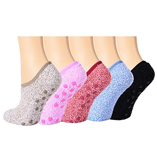 Cozy Slipper Socks, Fuzzy Anti-Slip Socks for Women Girls, Non