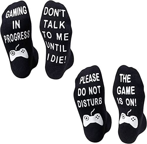 Gaming Socks for Game Lovers, Video Game Socks, Unisex Gamer Gifts, Funny Gaming Gifts for Women and Men Who Love Game, Novelty Gamer Socks