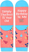 Crazy Silly Gift Idea for Sisters, Funny 15th Birthday Socks, Unique 15th Birthday Gifts for 15 Year Old Girl, Perfect Birthday Gift for Her