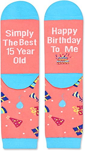 Crazy Silly Gift Idea for Sisters, Funny 15th Birthday Socks, Unique 15th Birthday Gifts for 15 Year Old Girl, Perfect Birthday Gift for Her