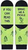 Funny Pickle Socks Men Women, Novelty Pickle Gifts For Pickle Lovers, Dill Pickle Gifts, Pun Socks, If You Can Read This, Bring Me A Pickle Socks