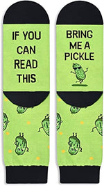 Funny Pickle Socks Men Women, Novelty Pickle Gifts For Pickle Lovers, Dill Pickle Gifts, Pun Socks, If You Can Read This, Bring Me A Pickle Socks