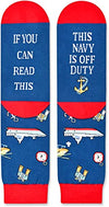 Navy Off Duty Socks, Gift For Navy, Birthday, Retirement, Anniversary, Christmas, Gift For Him, Present for Navy, Men Navy Socks