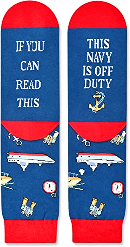 Men's Novelty Funny Navy Socks Gifts