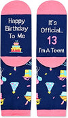 13th Birthday Gift for Girls , Gifts for 13 Year Old Girl, 13th Birthday Gifts Funny Fun Crazy Socks for Girls