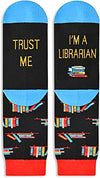 Unisex Librarian Socks, Librarian Gifts, Library Socks, Bibliophile Gifts, and Book Lover Gifts, Best Literary Gifts for Book Enthusiasts Women Men