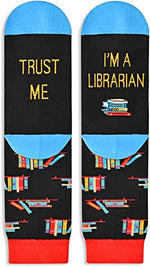 Unisex Librarian Socks, Librarian Gifts, Library Socks, Bibliophile Gifts, and Book Lover Gifts, Best Literary Gifts for Book Enthusiasts Women Men