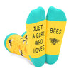 Women's Funny Mid-Calf Slipper Cozy Bee Socks Gifts for Bumble Bee Lovers