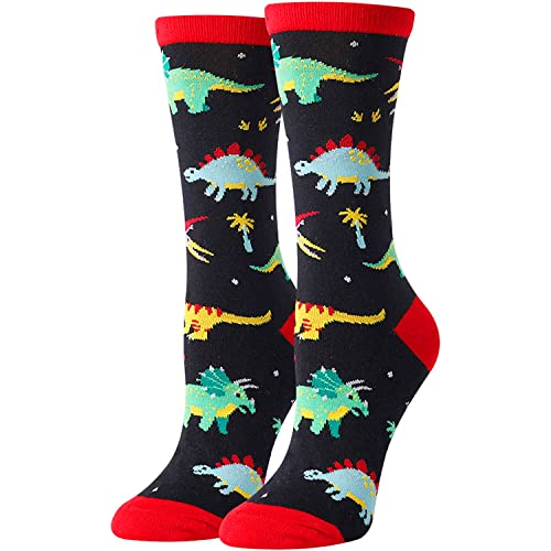 Unique Dinosaur Gifts for Women Silly & Fun Dinosaur Socks Novelty Dinosaur Gifts for Moms