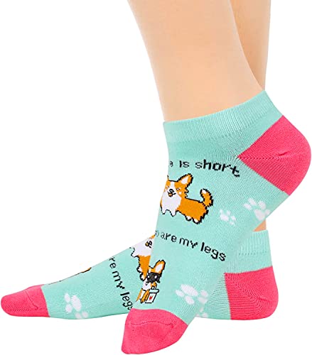 Corgi Lover Gifts for Women Corgi Gifts for Girl Lady Female Crazy Corgi Socks , Gift For Her, Gift For Mom 2 Pairs