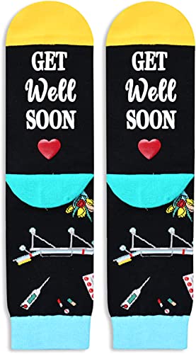 Unisex Recovery Socks Get Well Soon Socks, Get Well Soon Gifts for Women Men Healing Gifts Cheer Up Gifts Feel Better Gifts After Surgery Gifts