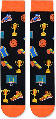 Basketball Lover Gift Unique Basketball Socks Basketball Gift for Men You Love, Ideal Gifts for Basketball Lovers Coaches Players Fans