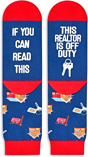 Unisex Realtor Socks, Gifts for Realtors, Funny Real Estate Agent Gifts for Women and Men, Fun Real Estate Socks