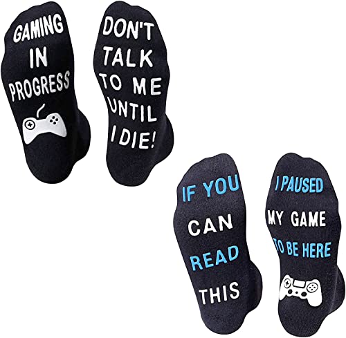 Unisex Gamer Gifts, Novelty Gamer Socks, Gaming Socks for Game Lovers, Funny Gaming Gifts, Video Game Socks for Women Men Who Love Game