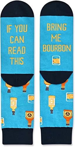 Bourbon Lover Gift Unique Bourbon Socks Funny Bourbon Gift for Men, Ideal Gifts for Bourbon Lovers and Drinkers