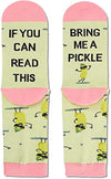 Funny Pickle Socks for Women Who Love Pickle, Novelty Pickle Gifts, Women's Gag Gifts, Gifts for Pickle Lovers, Funny Sayings If You Can Read This, Birng Me A Pickle Socks