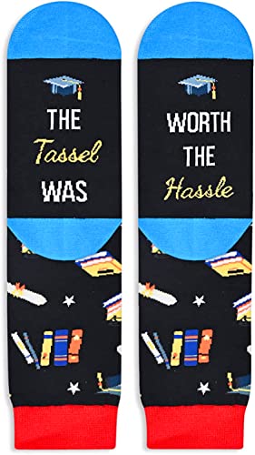 Funny Socks Fun Socks for Women Men Teens, College Student Gifts, Cool Graduation Gifts for Her, Graduate Gifts for Him, Gifts for Students, Graduation Presents