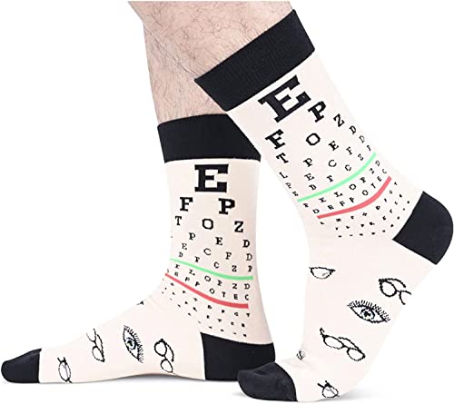 Men's Optometry Socks, Eyeball Socks, Unique Optometry Gifts for Men, Optometrist Gifts, Optician Gifts, Eye Doctor Gifts, Eyeball Gifts, Ophthalmologist Gifts