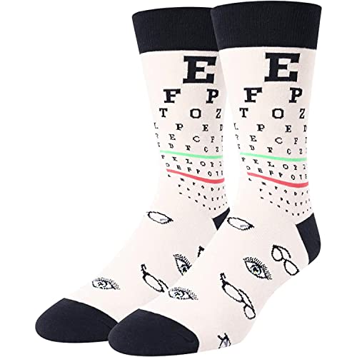 Men's Optometry Socks, Eyeball Socks, Unique Optometry Gifts for Men, Optometrist Gifts, Optician Gifts, Eye Doctor Gifts, Eyeball Gifts, Ophthalmologist Gifts