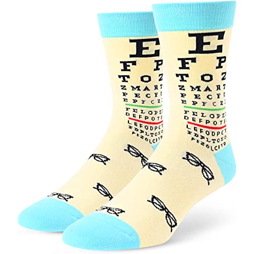 Unisex Optometry Socks, Eye Chart Socks, Eye Doctor Socks, Unique Opto
