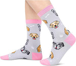 2 Pairs Women's Dog Socks Dog Gifts For Dog Lovers Mom Women