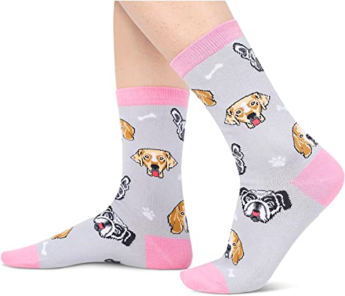 2 Pairs Women's Dog Socks Dog Gifts For Dog Lovers Mom Women