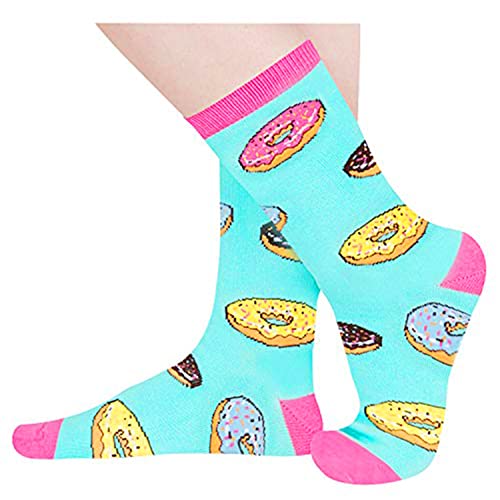 Women's Funny Fashion Donut Socks Gifts for Donut Lovers-2 Pack