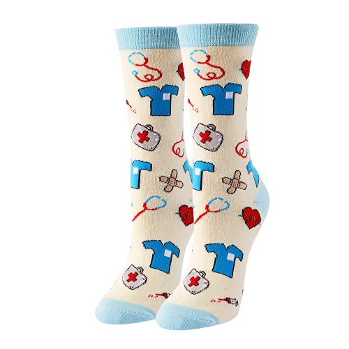 Doctor Socks Women Nurse Socks Medical Socks Pharmacy Socks, Nurse Gifts Medical Assistant Gifts CNA Gifts Rn Gifts Doctor Gifts
