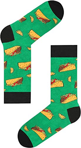 Men's Food Socks, Taco Socks, Mexican Theme Socks, Taco Gifts, Taco Lover Presents, Gifts For Young Men, Fast Food Lover Socks, Taco Tuesday, Mexican Theme Socks