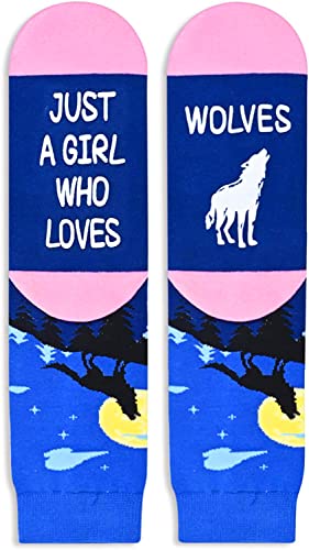 Funny Wolf Gifts for Women Gifts for Her Wolf Lovers Gift Cute Sock Gifts Wolf Socks