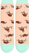 Funny Saying Sloth Gifts For Women,Just A Girl Who Loves Sloths,Novelty Sloth Print Socks, Gift For Her, Gift For Mom