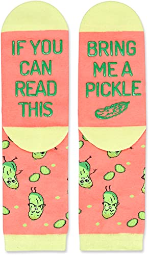 Women's Pickle Socks, Pickle Theme Socks, Pickle Gifts, Gifts For Women Who Have Everything, Pickle Lover Gift, Big Dill Pun Socks, Mothers Day Gifts, Food Socks