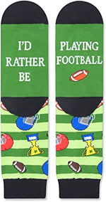 Funny Football Gifts for Football Lovers, Women Men Football Socks, Cute Ball Sports Socks for Sports Lovers, Unisex Football Socks for Men Women Football Gifts