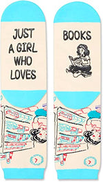 Reading Gifts, Funny Socks for Women, Cool Book Socks, Silly Socks, Thank You Gift Ideas For Her, Book Lovers Gifts, Reading Socks