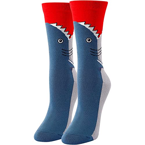 Women's Novelty Thick Weird Shark Socks Gifts for Shark Lovers